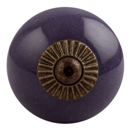 Purple Round Antique Fitting Ceramic Drawer Knob Online